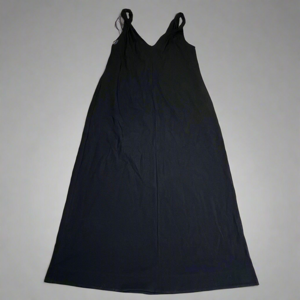 BRUNELLO CUCINELLI Ankle Dress W/ Shimmer Chest Accent 98% Cotton Women's Sz L - Picture 2 of 10